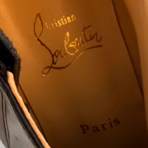 Christian Louboutin Black and Tan Leather Interior